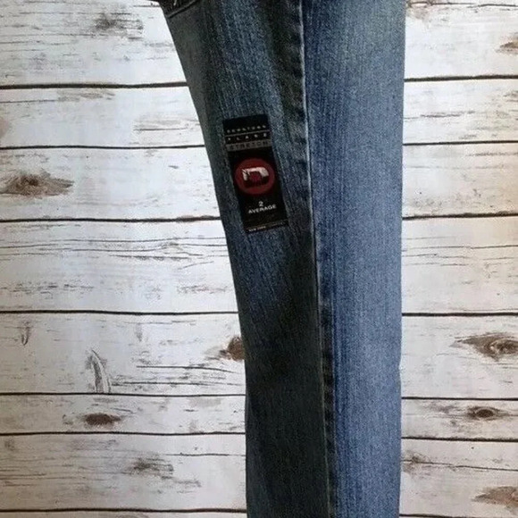 NEW YORK CO. Women Dark Wash Cotton Denim Blue Jeans Flared Leg Pants Size 2 NWT - Picture 6 of 12